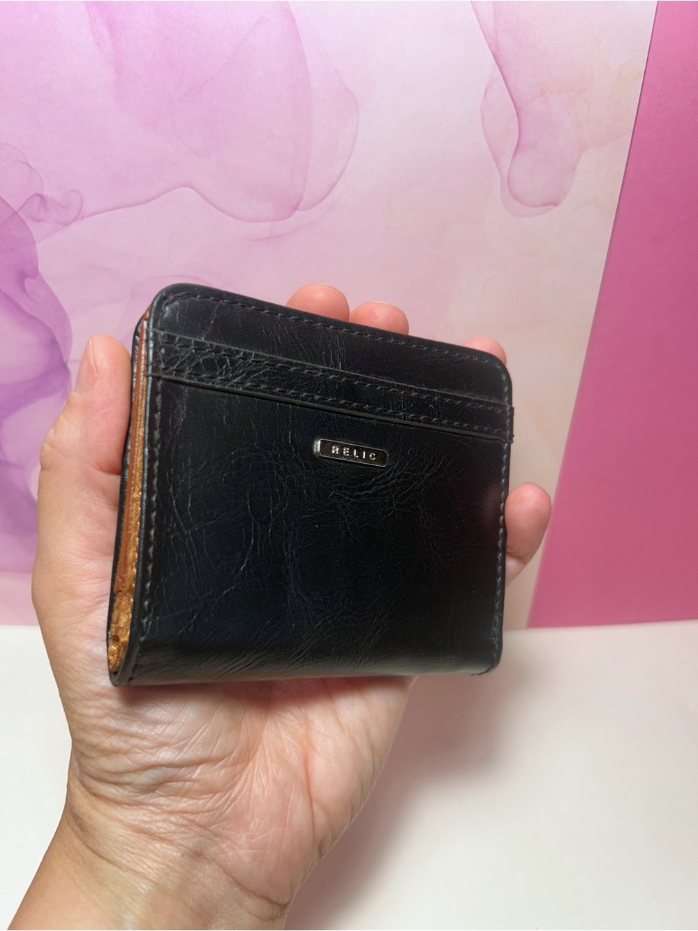 Relic Black Faux Leather Bifold Small Compact Wallet NWOT Women’s, Men’s, Unisex